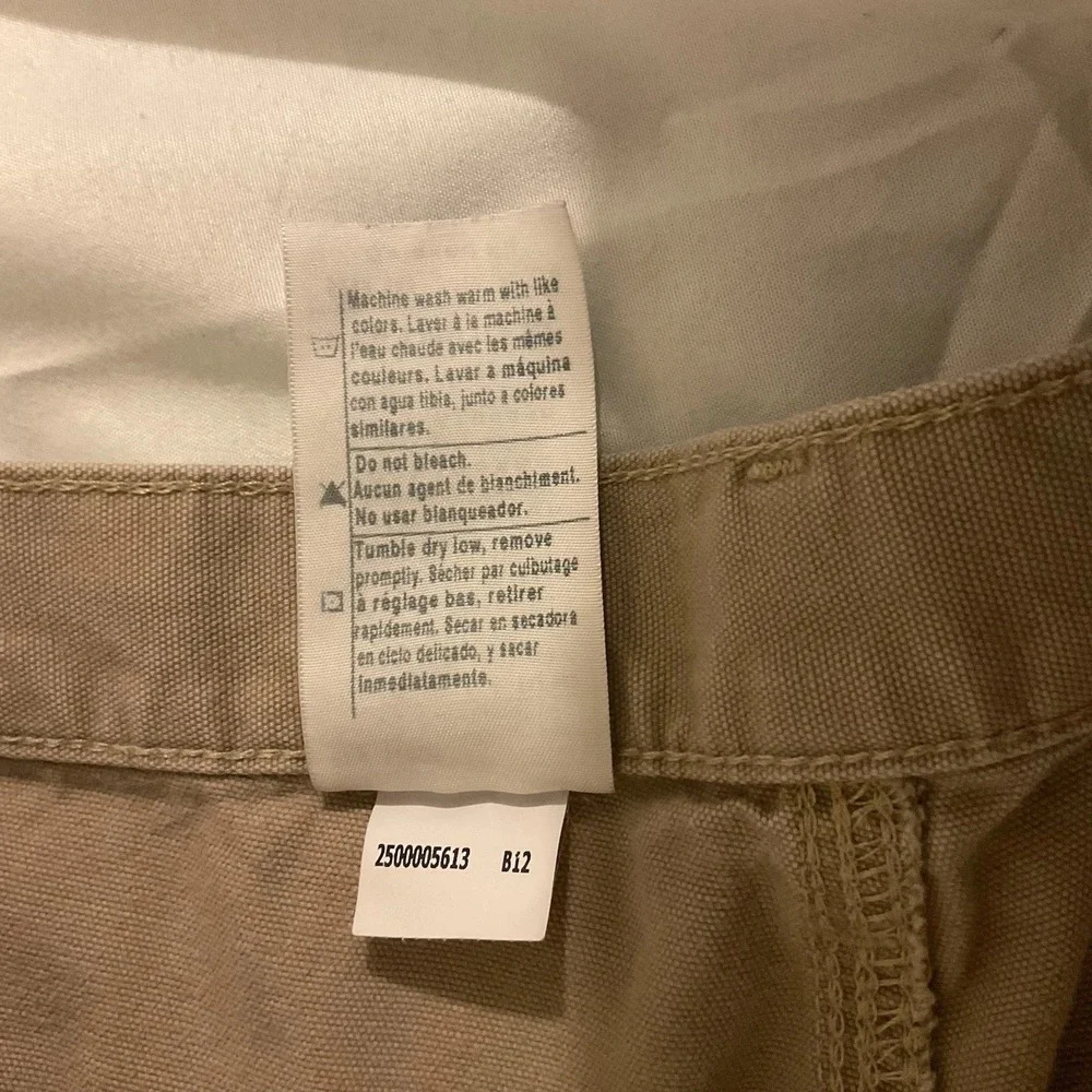 Carhartt Men's Dark Tan Khaki Carpenter Pants, Size 38 X 32 Relaxed Fit - Picture 5 of 11